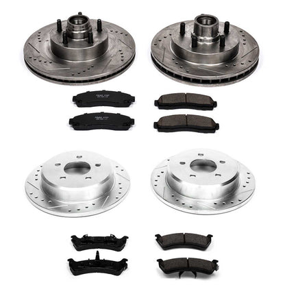 PowerStop Power Stop 01-02 Ford Explorer Sport Front & Rear Z23 Evolution Sport Brake Kit K4356