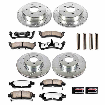 PowerStop Power Stop 01-02 Ford Explorer Sport Front & Rear Z36 Truck & Tow Brake Kit K4357-36