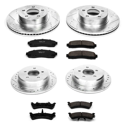PowerStop Power Stop 01-02 Ford Explorer Sport Front & Rear Z23 Evolution Sport Brake Kit K4357