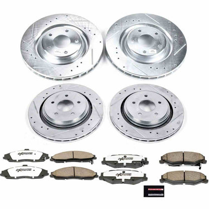 PowerStop Power Stop 06-09 Cadillac XLR Front & Rear Z26 Street Warrior Brake Kit K4400-26
