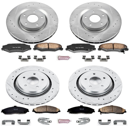 PowerStop Power Stop 06-09 Cadillac XLR Front & Rear Z23 Evolution Sport Brake Kit K4400