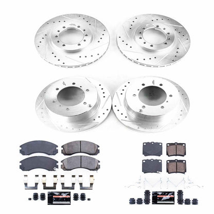 PowerStop Power Stop 97-04 Mitsubishi Montero Sport Front & Rear Z23 Evolution Sport Brake Kit K4402