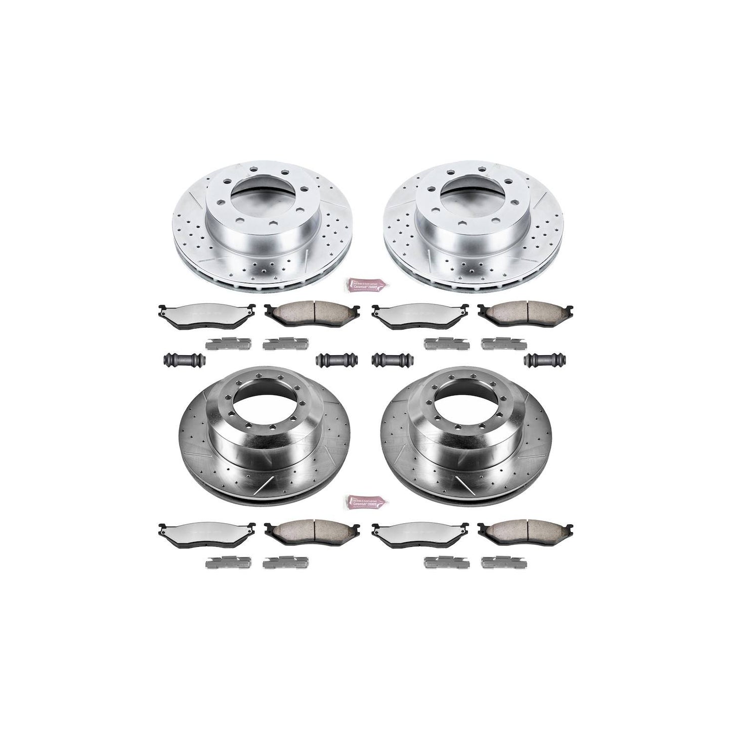 PowerStop Power Stop 2002 Ford E-550 Super Duty Front & Rear Z36 Truck & Tow Brake Kit K4416-36
