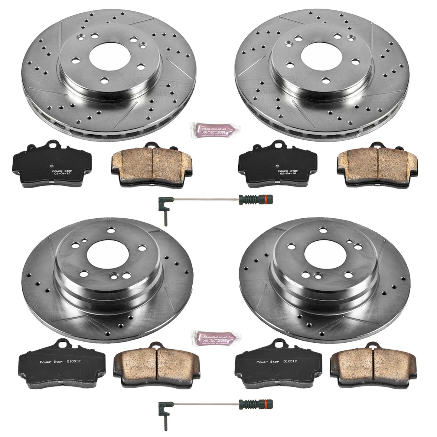 PowerStop Power Stop 99-00 Mercedes-Benz C230 Front & Rear Z23 Evolution Sport Brake Kit K4417