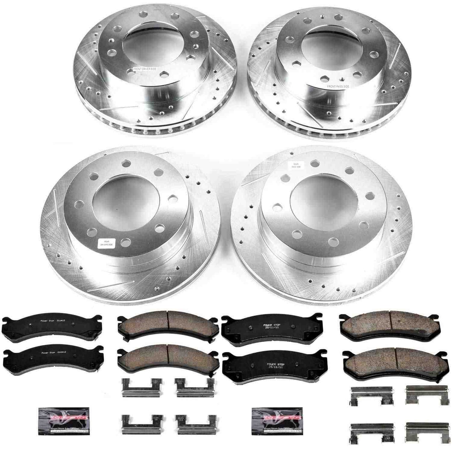 PowerStop Power Stop 2004 Chevrolet Silverado 2500 HD Front & Rear Z23 Evolution Sport Brake Kit K4423