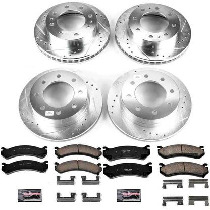 PowerStop Power Stop 2004 Chevrolet Silverado 2500 HD Front & Rear Z23 Evolution Sport Brake Kit K4423