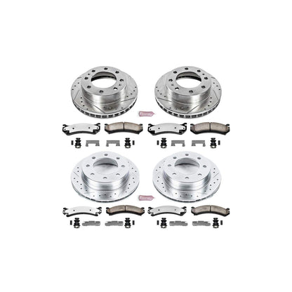 PowerStop Power Stop 2003 Chevrolet Silverado 1500 HD Front & Rear Z36 Truck & Tow Brake Kit K4426-36