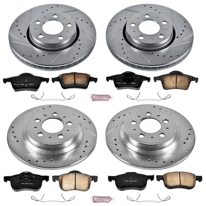 PowerStop Power Stop 01-07 Volvo S60 Front & Rear Z23 Evolution Sport Brake Kit K4430