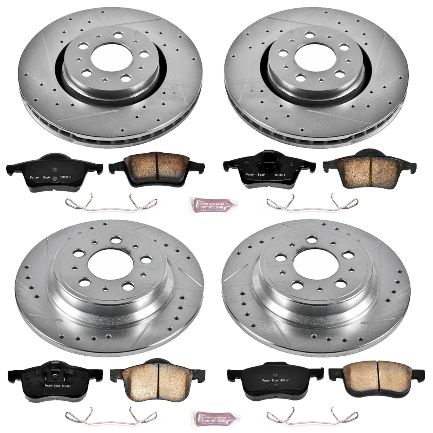 PowerStop Power Stop 01-09 Volvo S60 Front & Rear Z23 Evolution Sport Brake Kit K4431