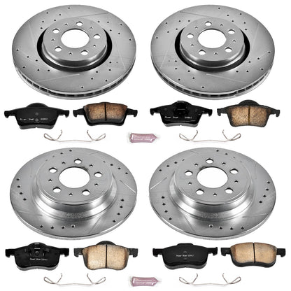 PowerStop Power Stop 01-09 Volvo S60 Front & Rear Z23 Evolution Sport Brake Kit K4431
