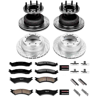 PowerStop Power Stop 03-05 Ford E-350 Club Wagon Front & Rear Z23 Evolution Sport Brake Kit K4435
