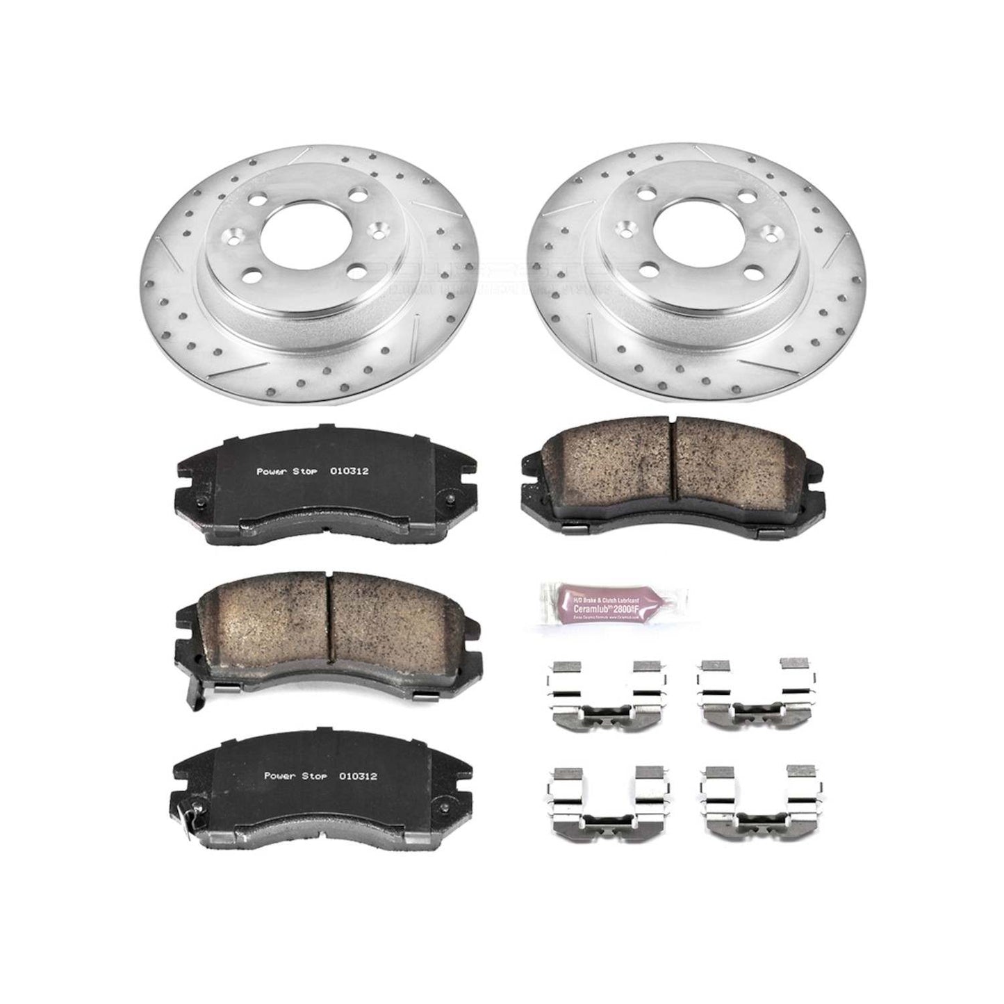 PowerStop Power Stop 93-96 Subaru Impreza Front Z23 Evolution Sport Brake Kit K443