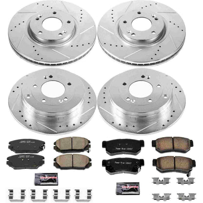 PowerStop Power Stop 06-09 Hyundai Azera Front & Rear Z23 Evolution Sport Brake Kit K4440