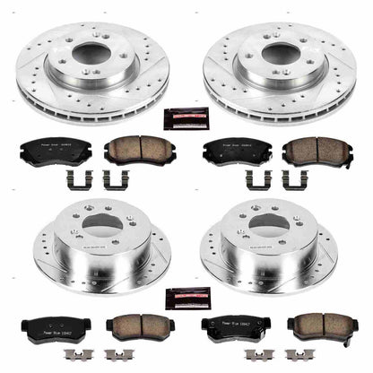 PowerStop Power Stop 07-10 Hyundai Elantra Front & Rear Z23 Evolution Sport Brake Kit K4442