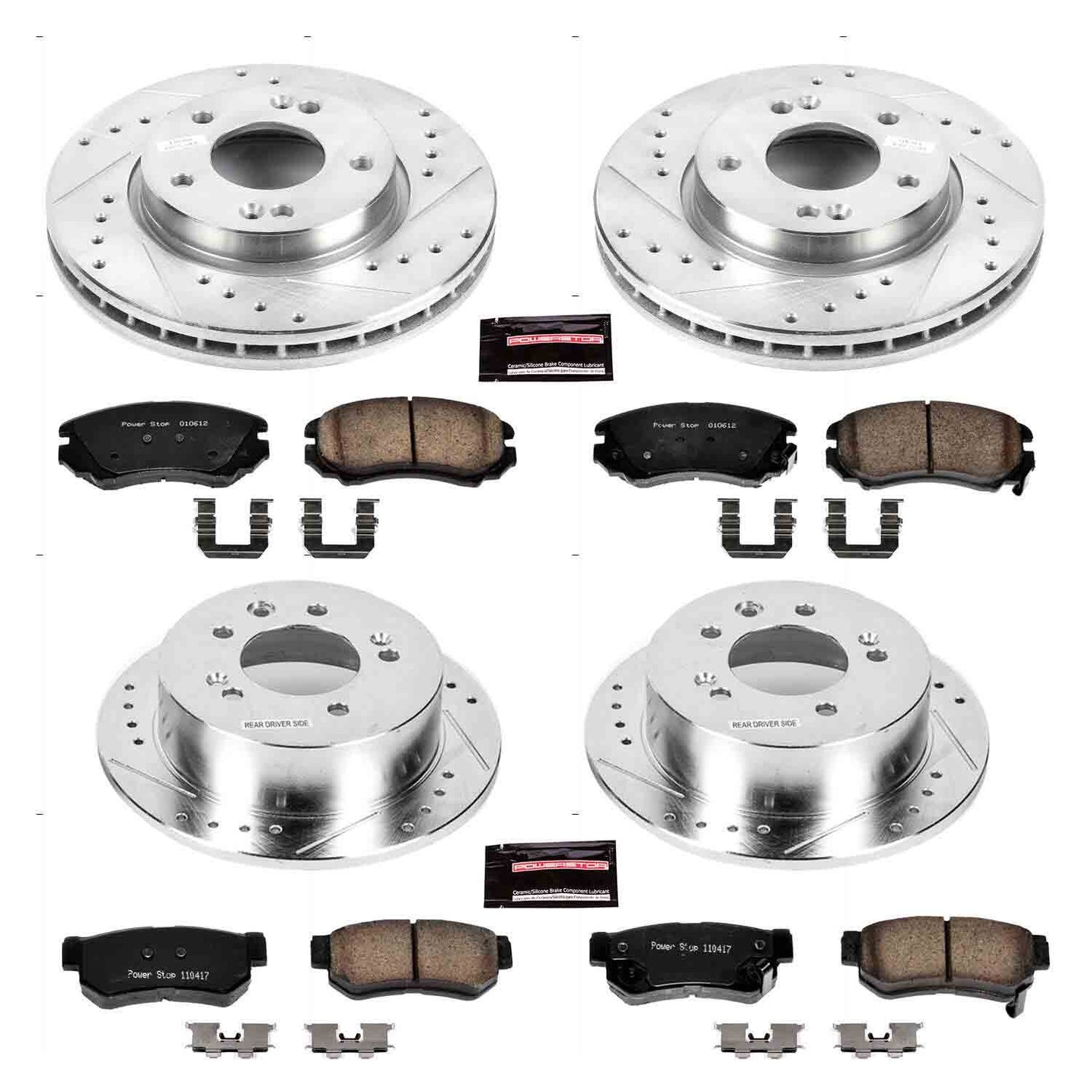 PowerStop Power Stop 07-10 Hyundai Elantra Front & Rear Z23 Evolution Sport Brake Kit K4442