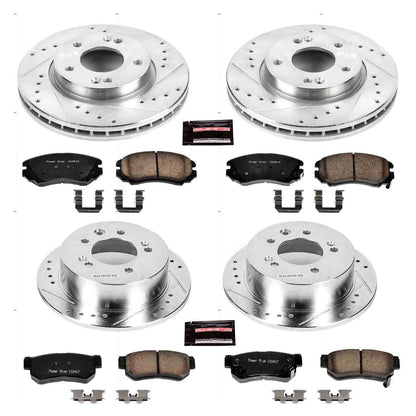 PowerStop Power Stop 07-10 Hyundai Elantra Front & Rear Z23 Evolution Sport Brake Kit K4442