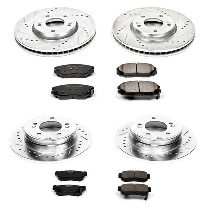 PowerStop Power Stop 06-08 Hyundai Sonata Front & Rear Z23 Evolution Sport Brake Kit K4443