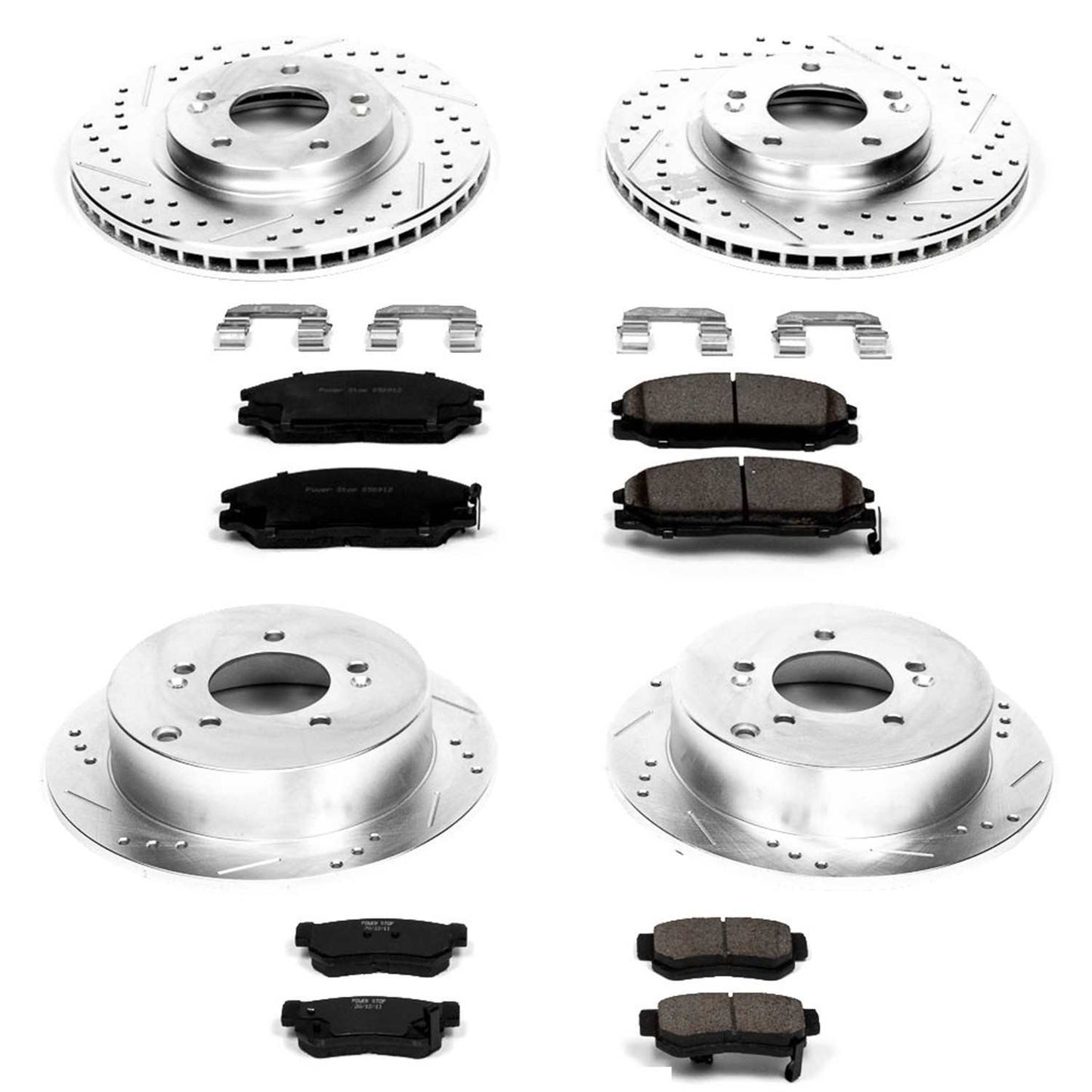 PowerStop Power Stop 01-06 Hyundai Santa Fe Front & Rear Z23 Evolution Sport Brake Kit K4446