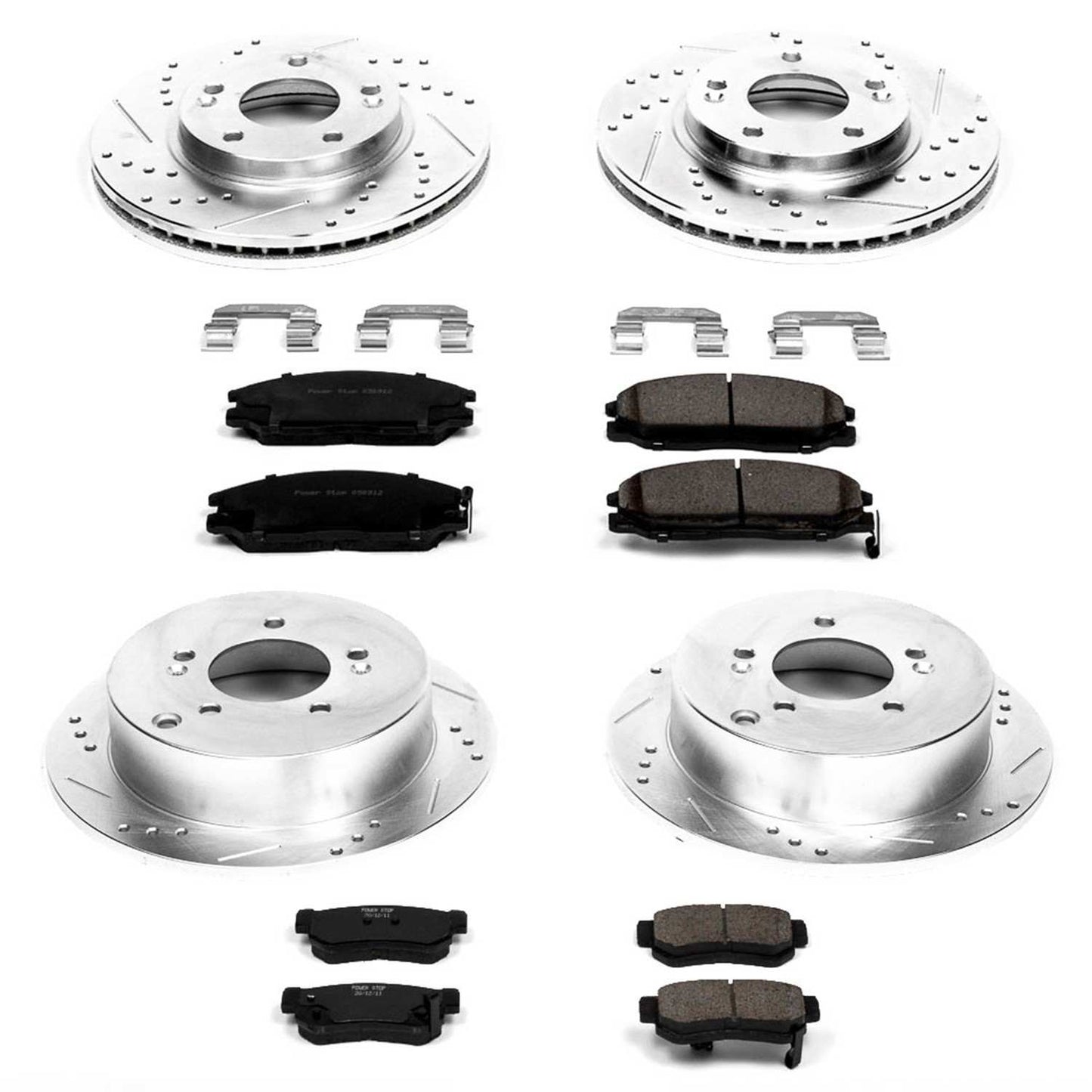 PowerStop Power Stop 01-05 Hyundai Santa Fe Front & Rear Z23 Evolution Sport Brake Kit K4447