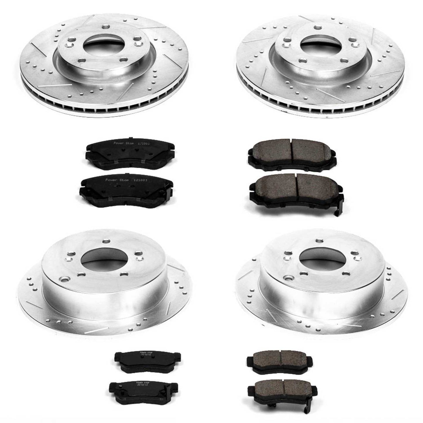 PowerStop Power Stop 05-09 Hyundai Tucson Front & Rear Z23 Evolution Sport Brake Kit K4448