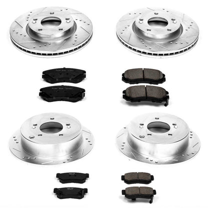 PowerStop Power Stop 05-09 Hyundai Tucson Front & Rear Z23 Evolution Sport Brake Kit K4448