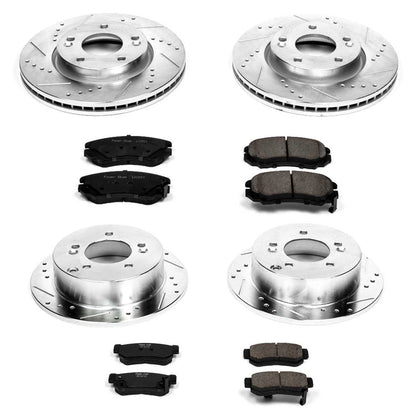 PowerStop Power Stop 06-08 Hyundai Sonata Front & Rear Z23 Evolution Sport Brake Kit K4449