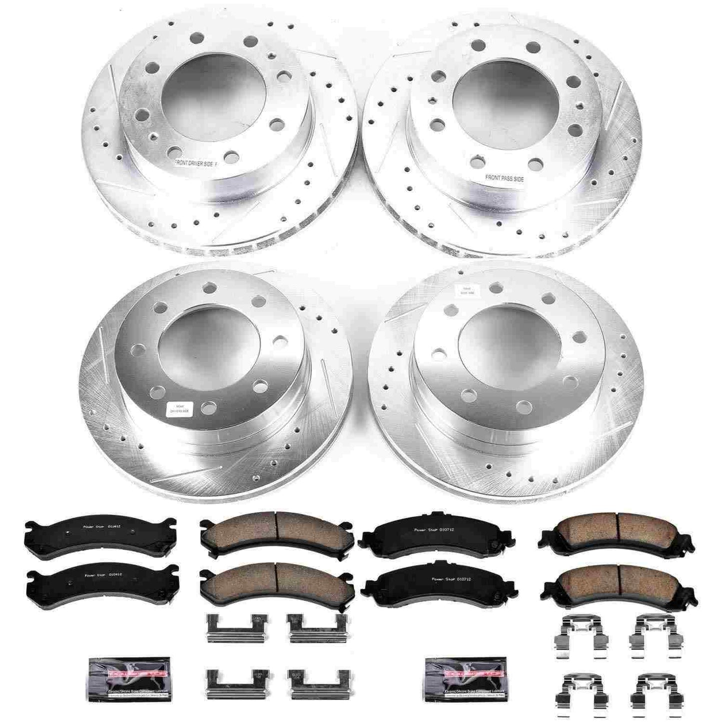 PowerStop Power Stop 2005 Chevrolet Silverado 1500 HD Front & Rear Z23 Evolution Sport Brake Kit K4454