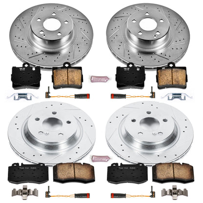 PowerStop Power Stop 00-02 Mercedes-Benz S430 Front & Rear Z23 Evolution Sport Brake Kit K4455