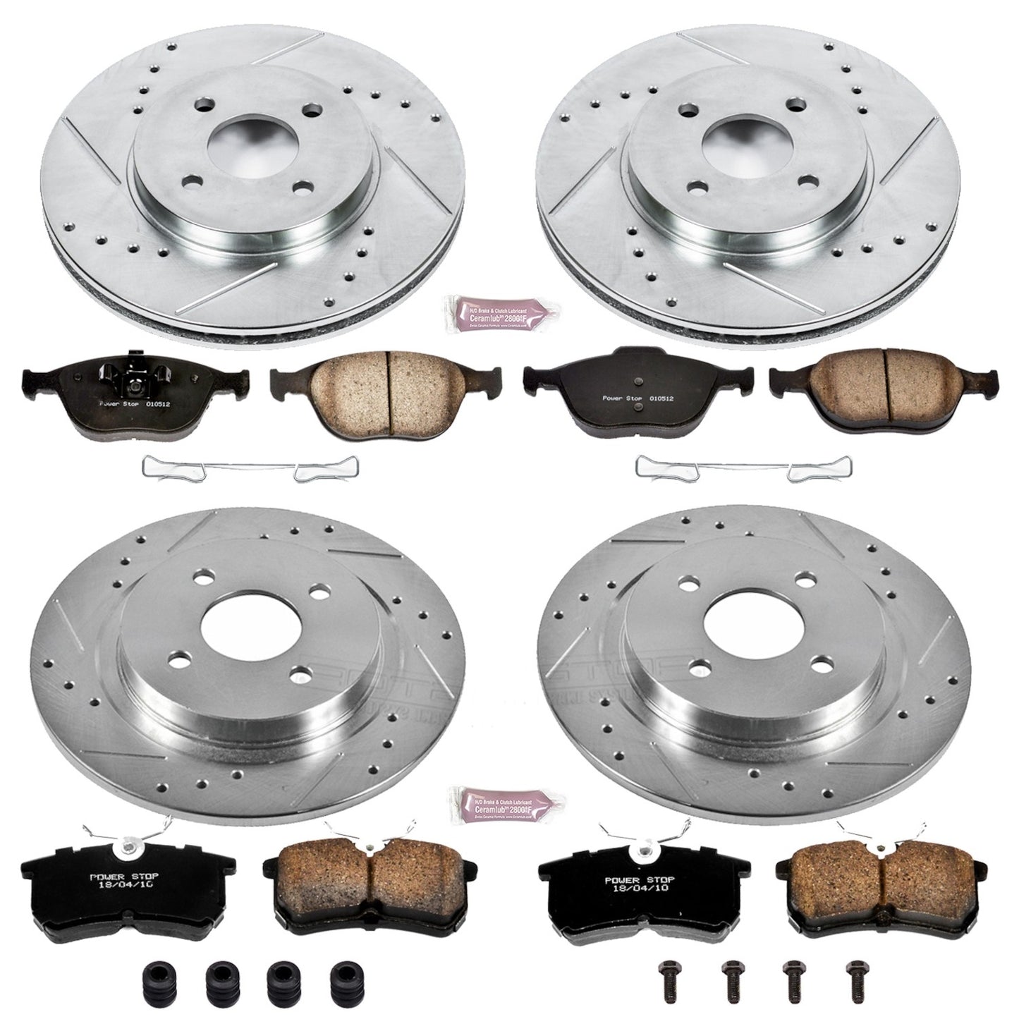 PowerStop Power Stop 02-04 Ford Focus Front & Rear Z23 Evolution Sport Brake Kit K4467