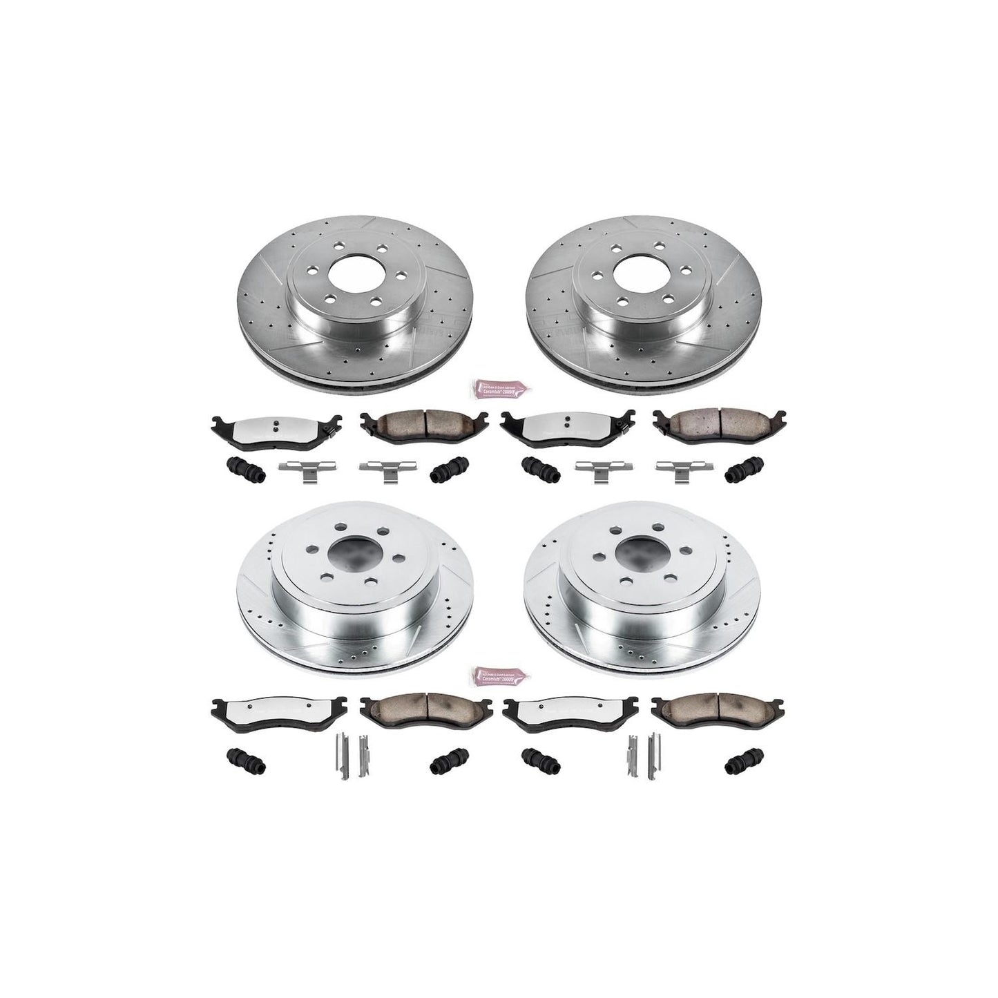 PowerStop Power Stop 2003 Dodge Durango Front & Rear Z36 Truck & Tow Brake Kit K4471-36