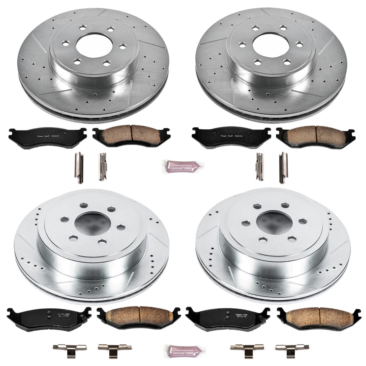 PowerStop Power Stop 2003 Dodge Durango Front & Rear Z23 Evolution Sport Brake Kit K4471
