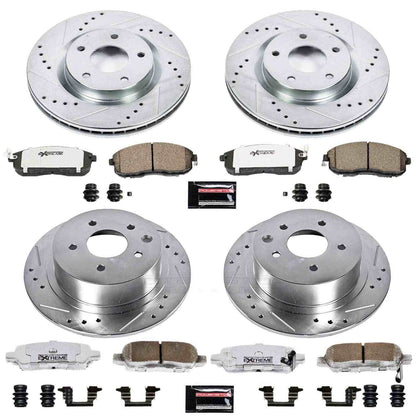 PowerStop Power Stop 07-12 Nissan Sentra Front & Rear Z26 Street Warrior Brake Kit K4475-26
