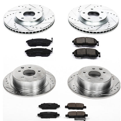 PowerStop Power Stop 07-12 Nissan Sentra Front & Rear Z23 Evolution Sport Brake Kit K4475