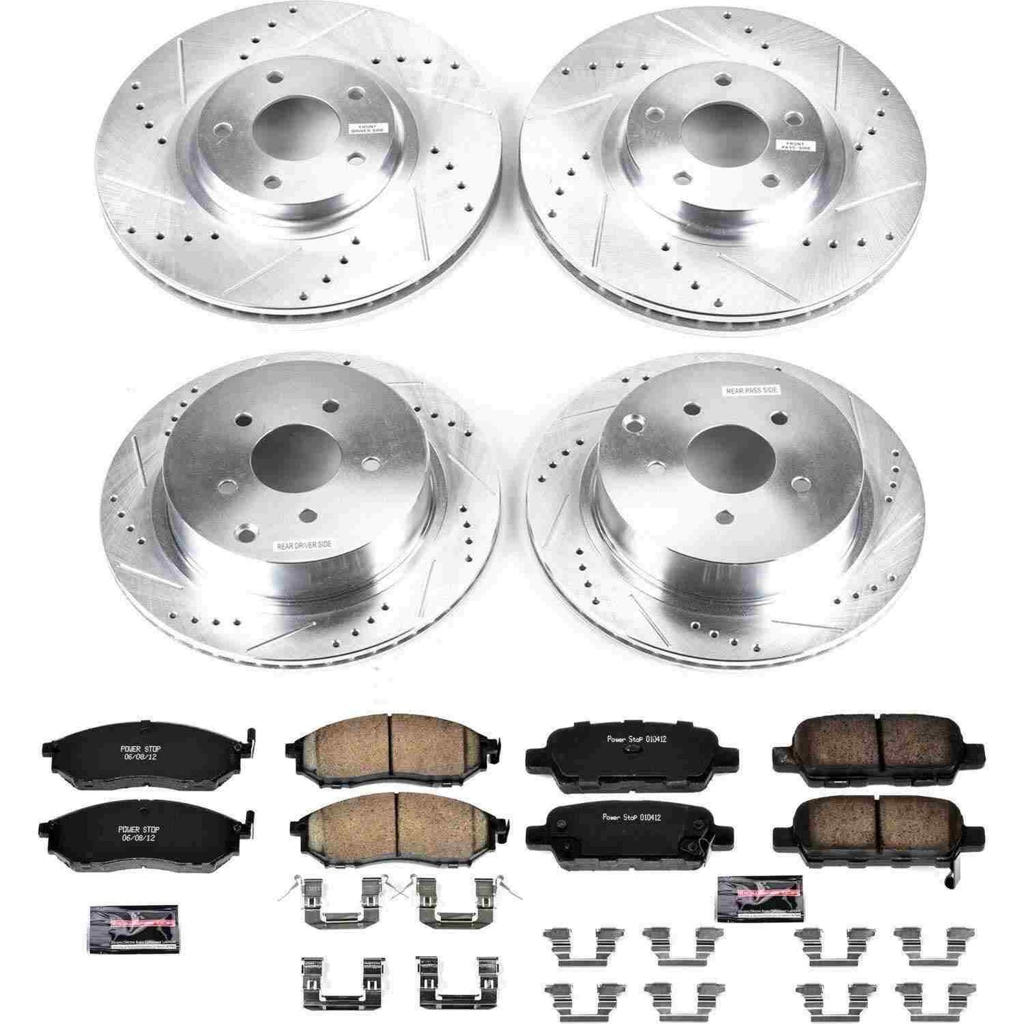 PowerStop Power Stop 11-14 Nissan Murano Front & Rear Z23 Evolution Sport Brake Kit K4476