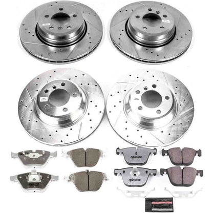 PowerStop Power Stop 06-08 BMW 750i Front & Rear Z26 Street Warrior Brake Kit K4479-26