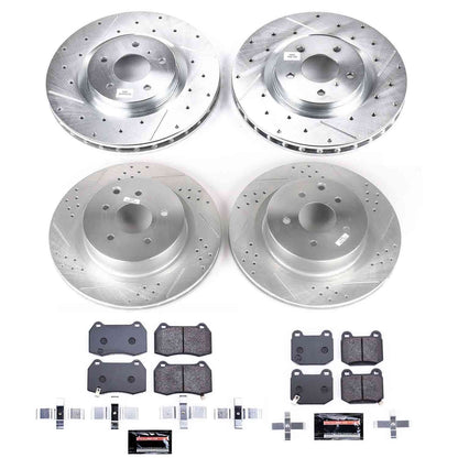 PowerStop Power Stop 03-04 Infiniti G35 Front & Rear Z23 Evolution Sport Brake Kit K4488