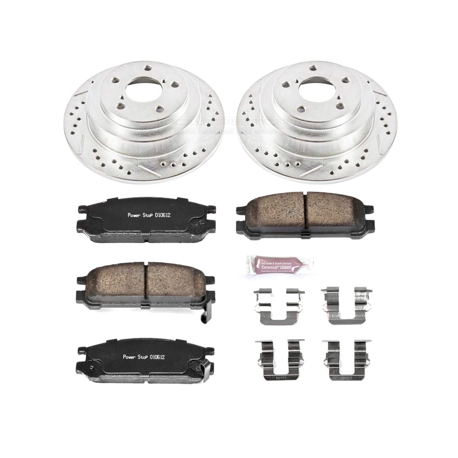Power Stop 93-96 Subaru Impreza Rear Z23 Evolution Sport Brake Kit K448