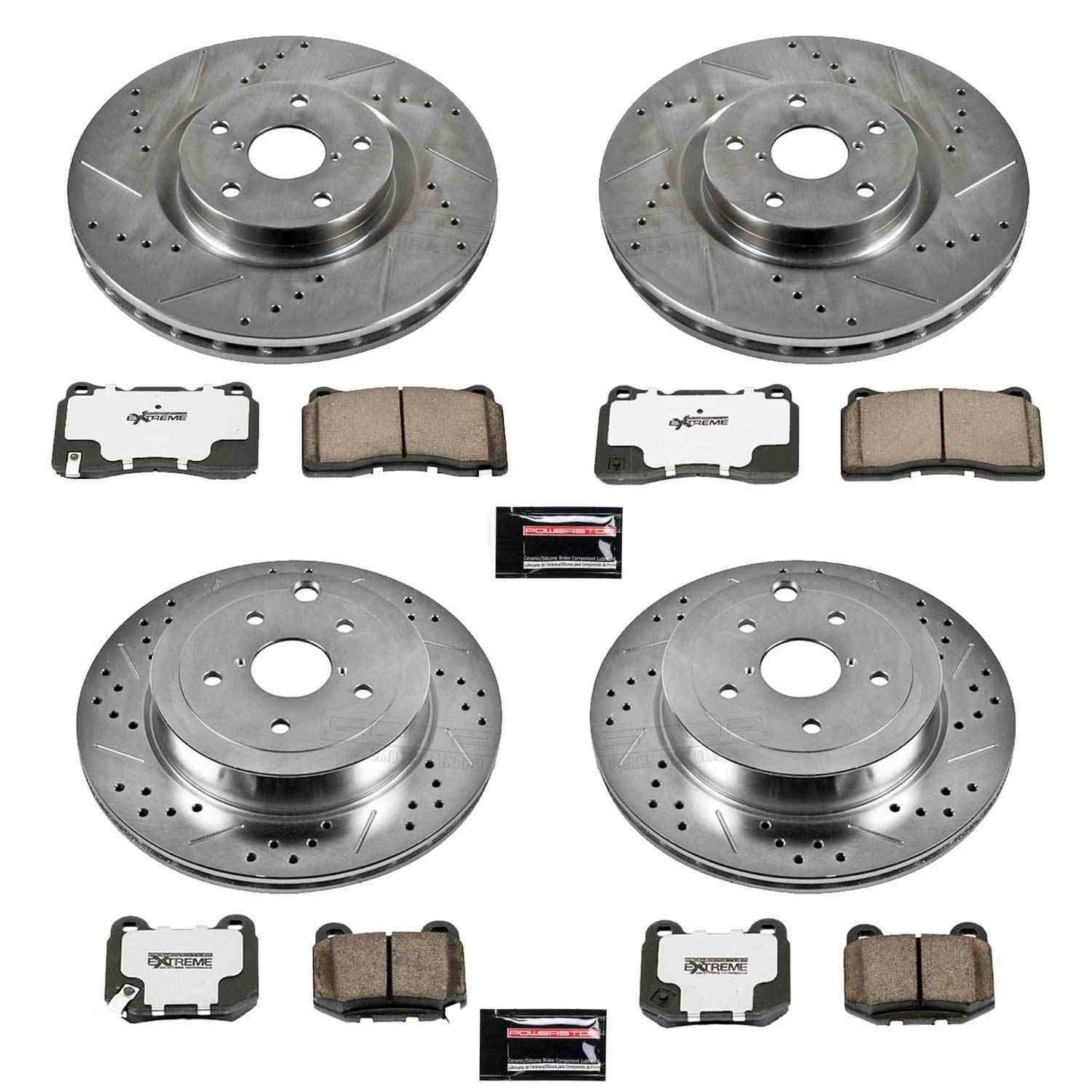 PowerStop Power Stop 08-14 Subaru Impreza Front & Rear Z26 Street Warrior Brake Kit K4490-26