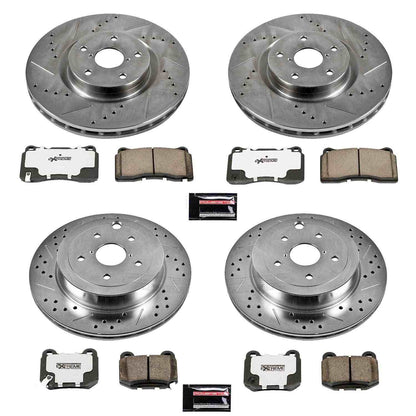 PowerStop Power Stop 08-14 Subaru Impreza Front & Rear Z26 Street Warrior Brake Kit K4490-26