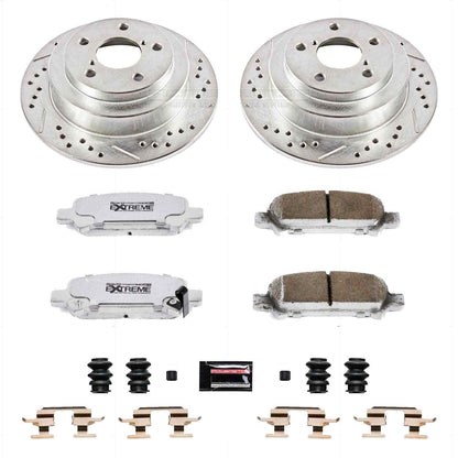 PowerStop Power Stop 98-03 Subaru Forester Rear Z26 Street Warrior Brake Kit K449-26