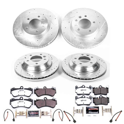 PowerStop Power Stop 04-06 Porsche Cayenne Front & Rear Z26 Street Warrior Brake Kit K4495-26