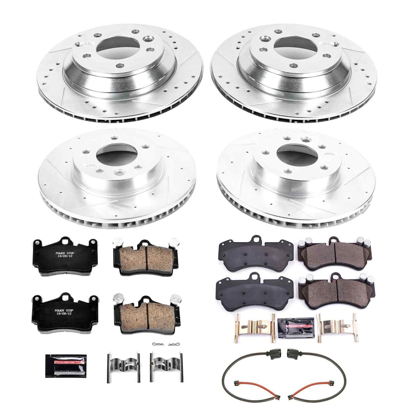 PowerStop Power Stop 04-06 Porsche Cayenne Front & Rear Z23 Evolution Sport Brake Kit K4495