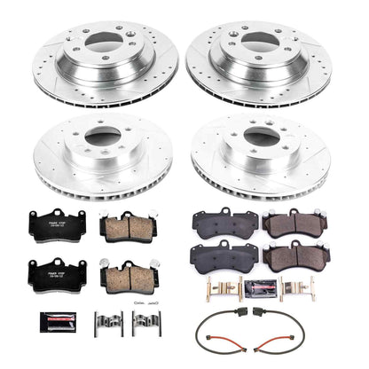 PowerStop Power Stop 04-06 Porsche Cayenne Front & Rear Z23 Evolution Sport Brake Kit K4495