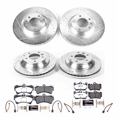 PowerStop Power Stop 07-15 Audi Q7 Front & Rear Z26 Street Warrior Brake Kit K4500-26