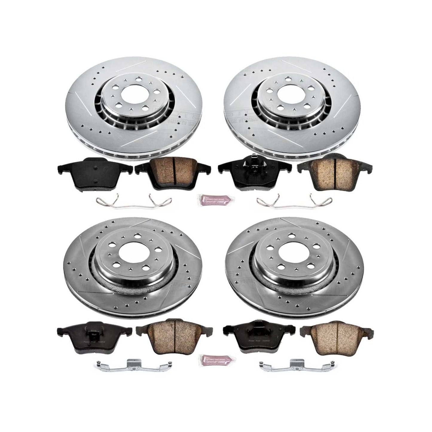 PowerStop Power Stop 03-14 Volvo XC90 Front & Rear Z23 Evolution Sport Brake Kit K4502