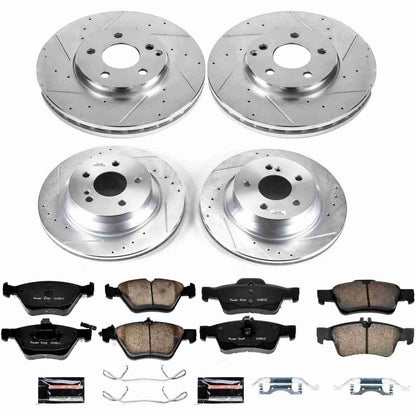 PowerStop Power Stop 06-09 Mercedes-Benz E350 Front & Rear Z23 Evolution Sport Brake Kit K4518