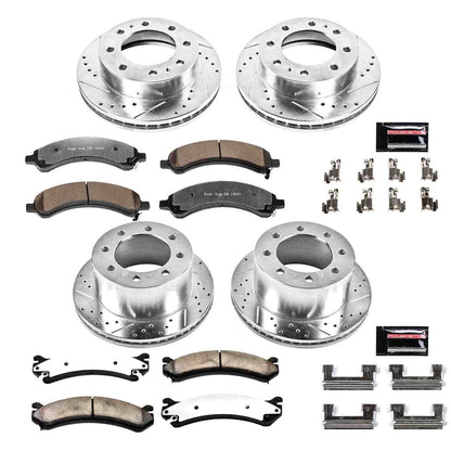 PowerStop Power Stop 03-08 Chevrolet Express 3500 Front & Rear Z36 Truck & Tow Brake Kit K4528-36
