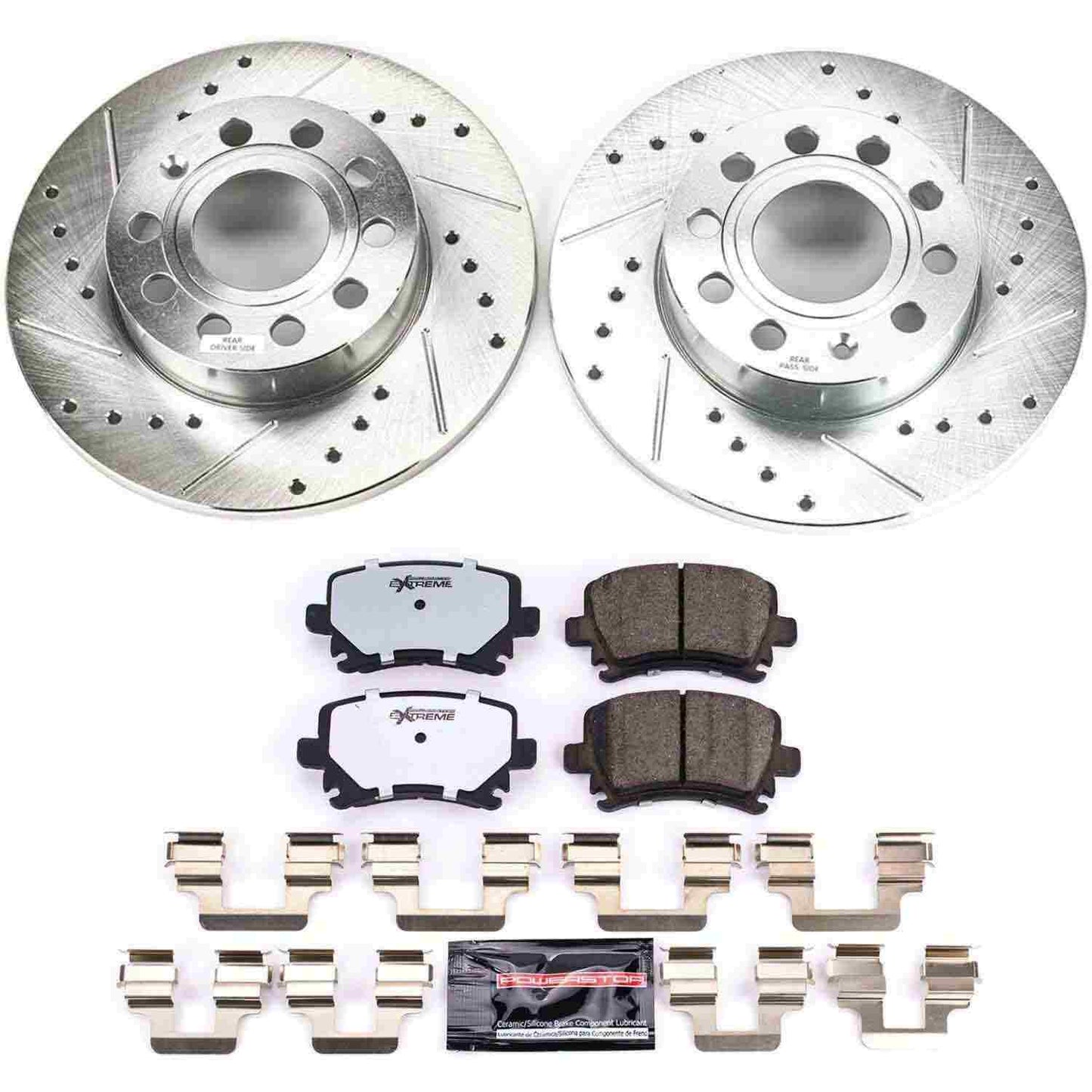 PowerStop Power Stop 2008 Audi A3 Rear Z26 Street Warrior Brake Kit K4627-26