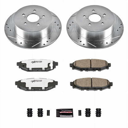 PowerStop Power Stop 05-09 Subaru Legacy Rear Z26 Street Warrior Brake Kit K4632-26