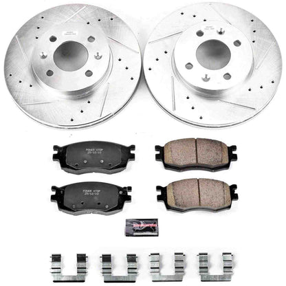 PowerStop Power Stop 06-11 Hyundai Accent Front Z23 Evolution Sport Brake Kit K4652
